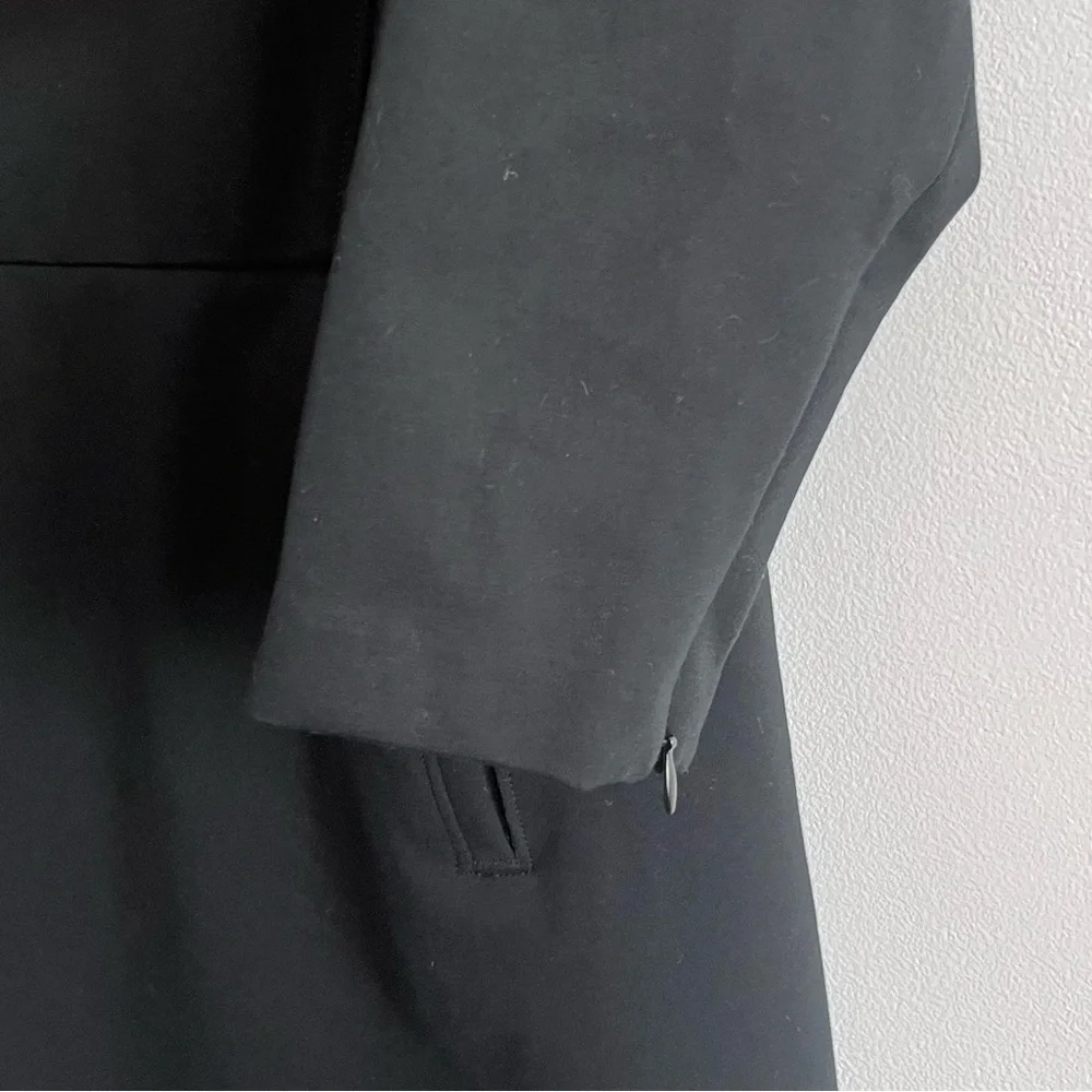 SPANX The Perfect A Line Dress Ponte Stretch 3/4 Sleeve Classic Black Size M